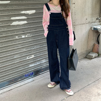 Τζιν φαρδιά φόρμα με ρυθμιζόμενες τιράντες