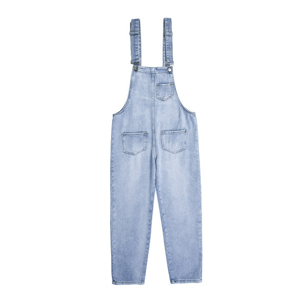 Ρετρό τζιν ολόσωμη φόρμα με τσέπη για γυναίκες