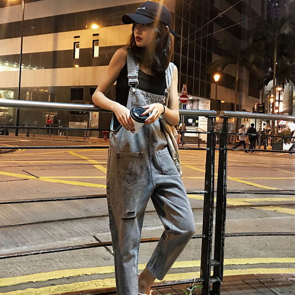 Salopeta casual dama cu buzunare - culoare albastra