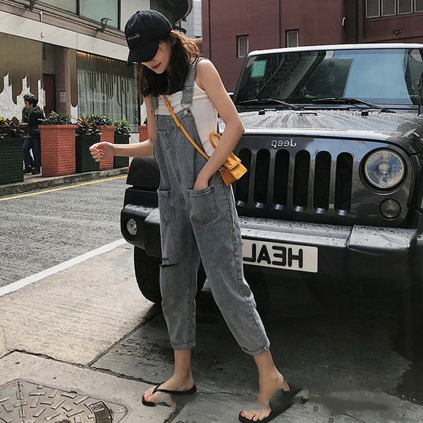 Salopeta casual dama cu buzunare - culoare albastra