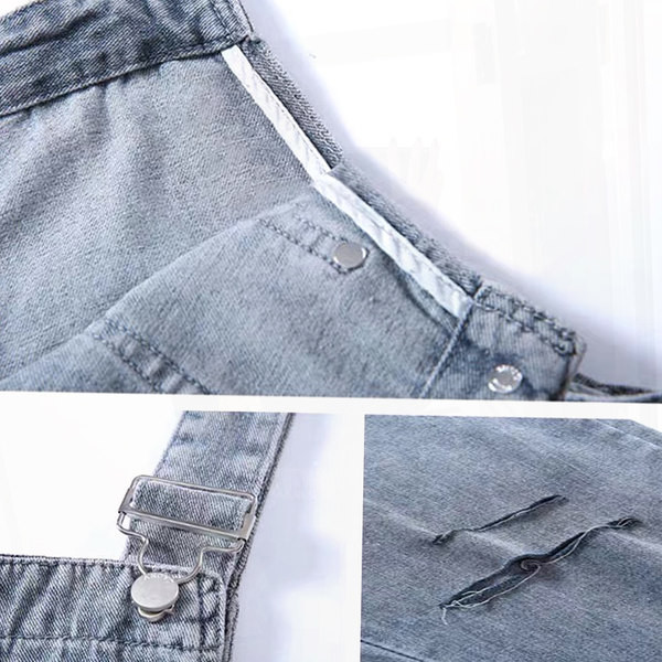 Salopeta casual dama cu buzunare - culoare albastra