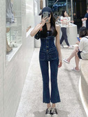 Casual γυναικεία ολόσωμη φόρμα με λεπτές τιράντες