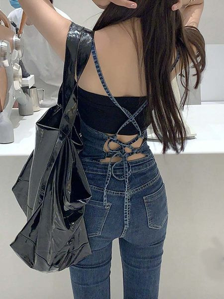 Casual γυναικεία ολόσωμη φόρμα με λεπτές τιράντες