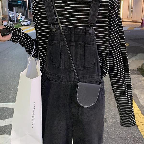 Široki traper kombinezon za žene u plavoj boji