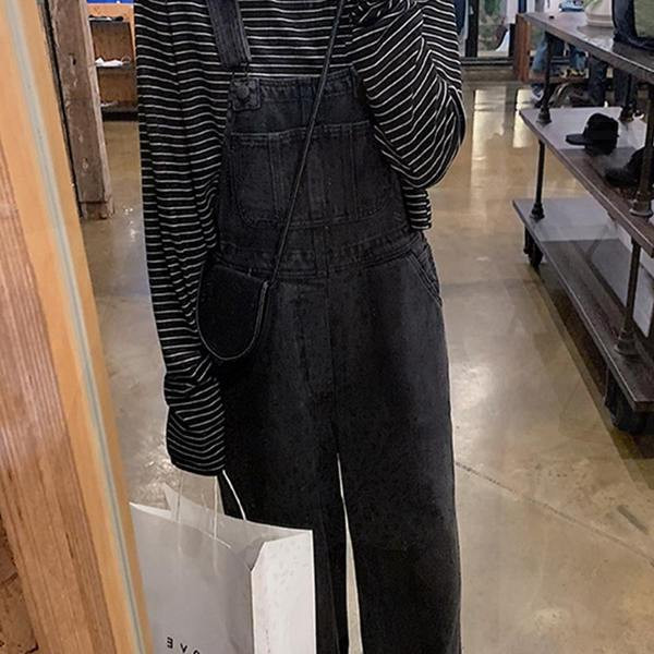 Široki traper kombinezon za žene u plavoj boji