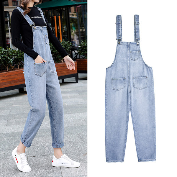 Sinist värvi vabaaja naiste kombinesoon taskutega