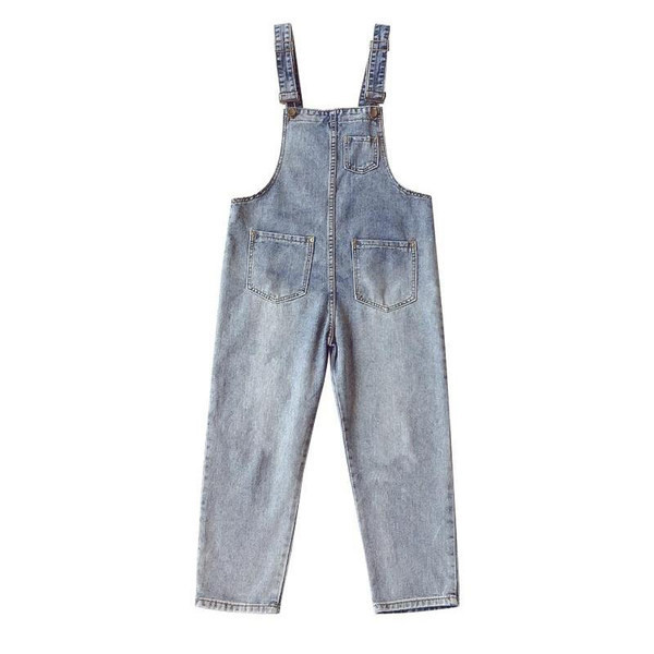 Dámsky ležérny džínsový overal s ramienkami