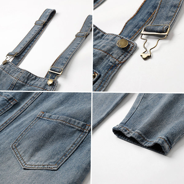 Γυναικεία τζιν ολόσωμη φόρμα σε μπλε χρώμα