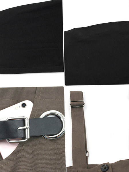 Salopeta larga de dama cu centura si bretele