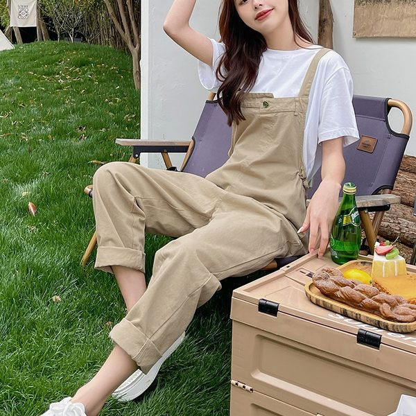 Salopeta larga dama in culoarea verde si bej