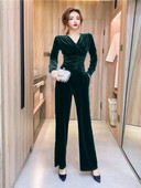 Salopeta casual cu talie inalta si picioare late