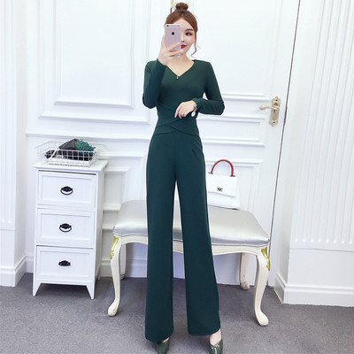 Γυναικεία κάζουαλ ψηλόμεση φαρδιά φόρμα ποδιών