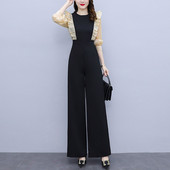 Naiste kõrge vöökohaga lai puhvis varrukatega trikoo