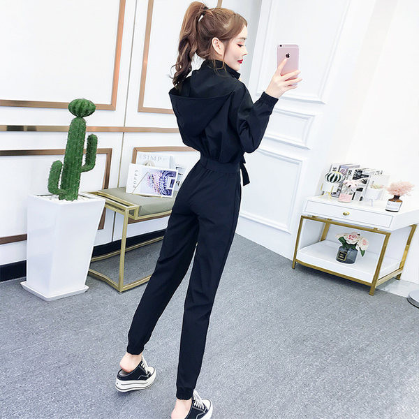 Casual γυναικεία ολόσωμη φόρμα με ζώνη