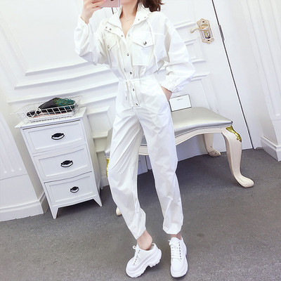 Salopeta de dama cu maneci lungi, nasturi si buzunar