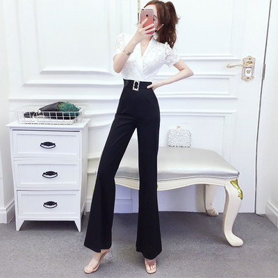 Γυναικεία επίσημη φόρμα σε στυλ Charleston με ζώνη και δαντέλα