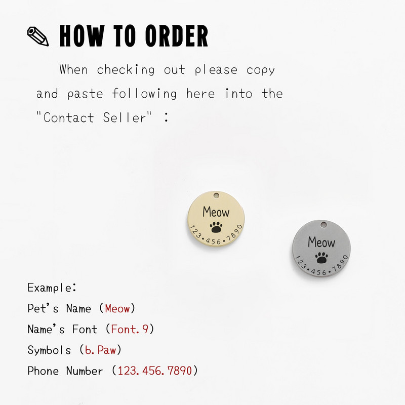 Personalizēti Pet Cat Dog ID Tag Apkakles Aksesuāri MW001 Pielāgota iegravēta kaklarota ķēdes šarmu piederumi suņu birkas nosaukumam Produkti