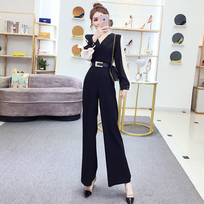 Elegantne terava kaelusega naiste kombinesoon - musta ja lillat värvi