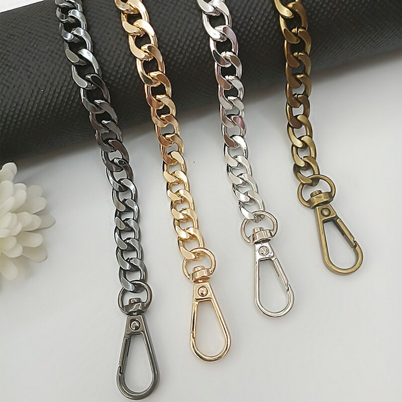 Metāla alumīnija rezerves maisa ķēžu daļu aksesuāri ar rokām austiem DIY roku darbs darbnīcas studijas noņemamām siksnām