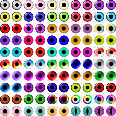 50 gb. Stikla acis šūšanai, lellēm, amatniecībai, piederumiem, kaķu acīm, pūķa dinozauru acīm, apaļš kabošons