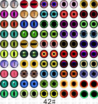 50 gb. Stikla acis šūšanai, lellēm, amatniecībai, piederumiem, kaķu acīm, pūķa dinozauru acīm, apaļš kabošons