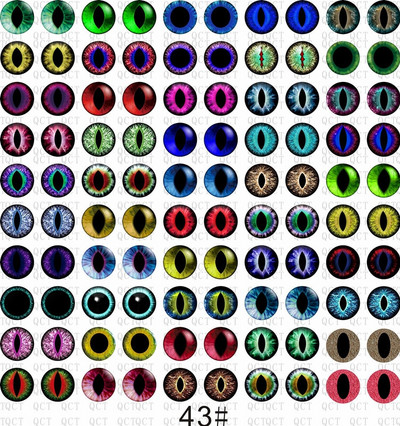 50 gb. Stikla acis šūšanai, lellēm, amatniecībai, piederumiem, kaķu acīm, pūķa dinozauru acīm, apaļš kabošons