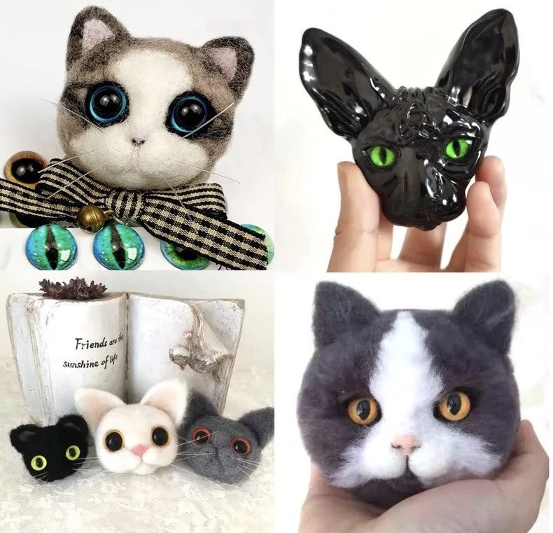 50 gb. Stikla acis šūšanai, lellēm, amatniecībai, piederumiem, kaķu acīm, pūķa dinozauru acīm, apaļš kabošons