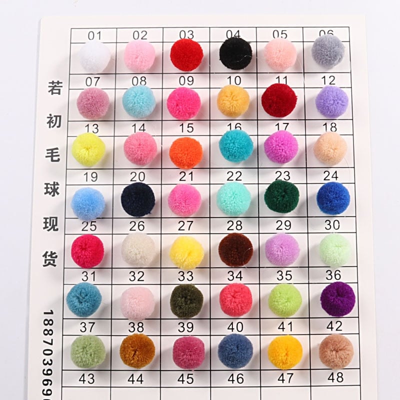 Vairāku izmēru Pom 15mm 20mm 30mm 40mm Mīksti Pompones Pūkains Plīša Amatniecība DIY Pom Poms Ball Furball Home Decor Šalle Šūšanas piederumi