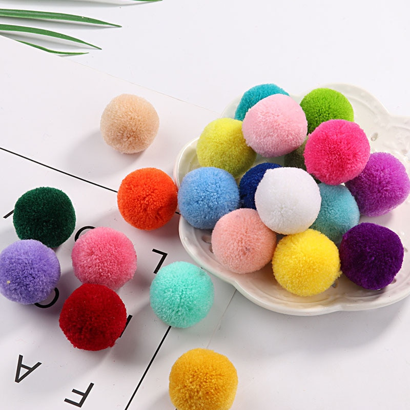 Vairāku izmēru Pom 15mm 20mm 30mm 40mm Mīksti Pompones Pūkains Plīša Amatniecība DIY Pom Poms Ball Furball Home Decor Šalle Šūšanas piederumi