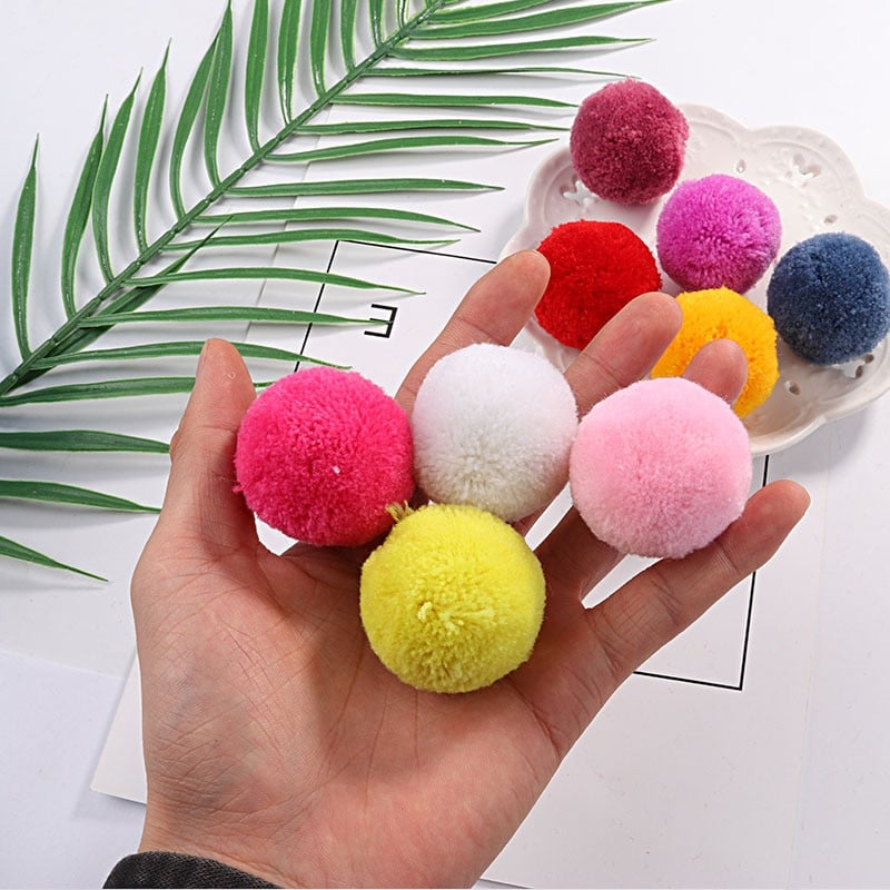 Vairāku izmēru Pom 15mm 20mm 30mm 40mm Mīksti Pompones Pūkains Plīša Amatniecība DIY Pom Poms Ball Furball Home Decor Šalle Šūšanas piederumi