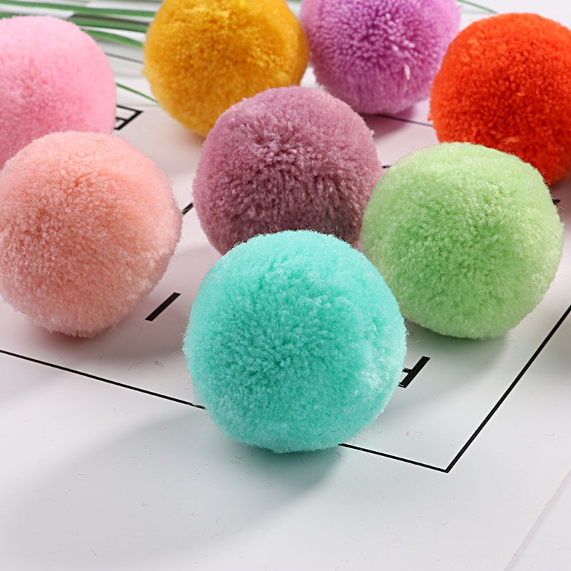 Vairāku izmēru Pom 15mm 20mm 30mm 40mm Mīksti Pompones Pūkains Plīša Amatniecība DIY Pom Poms Ball Furball Home Decor Šalle Šūšanas piederumi