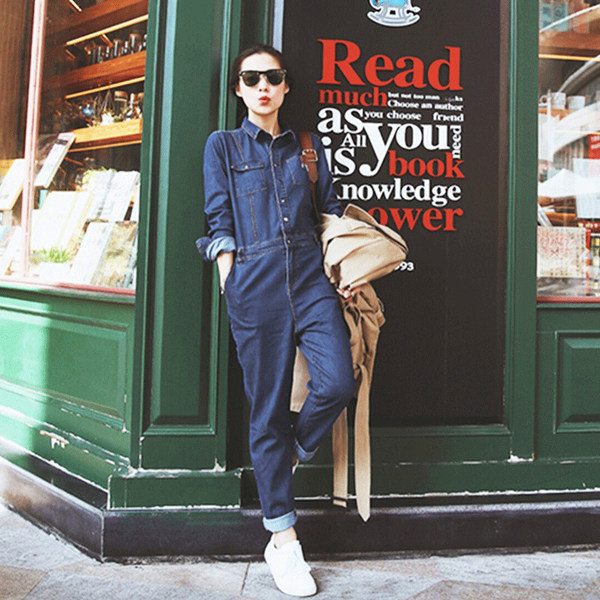 Γυναικεία casual μακρυμάνικη τζιν φόρμα