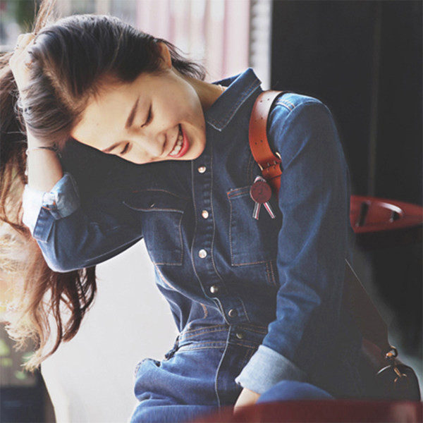 Γυναικεία casual μακρυμάνικη τζιν φόρμα