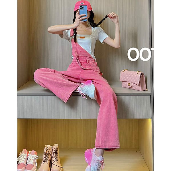 Naiste laiade säärtega ühevärviline kombinesoon