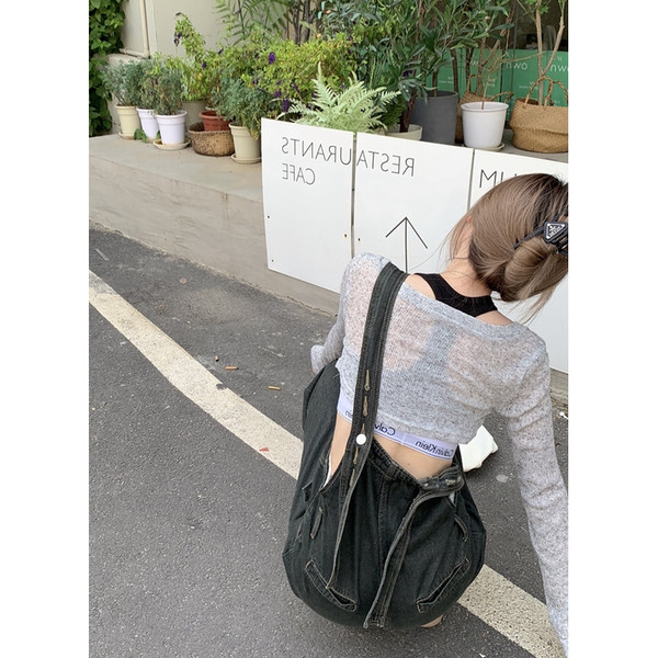 Φαρδύ μοντέλο γυναικεία φόρμα με κουμπιά και τσέπη