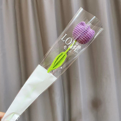 1kom pleteni cvijet ruža tulipani buket lažnog cvijeća vjenčani ukras ručno tkani kućni stol ukrasi kreativni pleteni buket