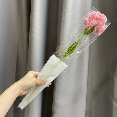 1kom pleteni cvijet ruža tulipani buket lažnog cvijeća vjenčani ukras ručno tkani kućni stol ukrasi kreativni pleteni buket