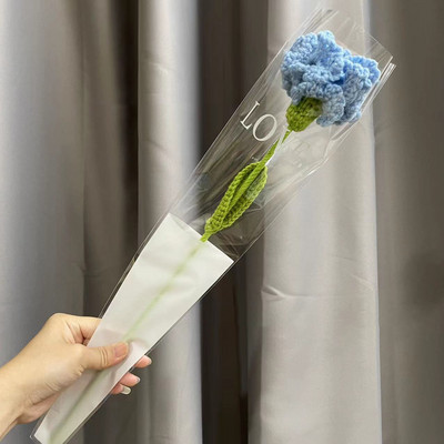 1kom pleteni cvijet ruža tulipani buket lažnog cvijeća vjenčani ukras ručno tkani kućni stol ukrasi kreativni pleteni buket