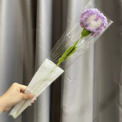 1kom pleteni cvijet ruža tulipani buket lažnog cvijeća vjenčani ukras ručno tkani kućni stol ukrasi kreativni pleteni buket