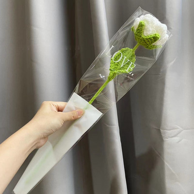 1kom pleteni cvijet ruža tulipani buket lažnog cvijeća vjenčani ukras ručno tkani kućni stol ukrasi kreativni pleteni buket