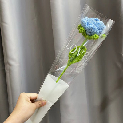 1kom pleteni cvijet ruža tulipani buket lažnog cvijeća vjenčani ukras ručno tkani kućni stol ukrasi kreativni pleteni buket