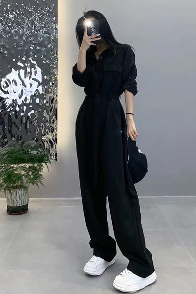 Salopetă ocazională pentru femei cu picioare largi