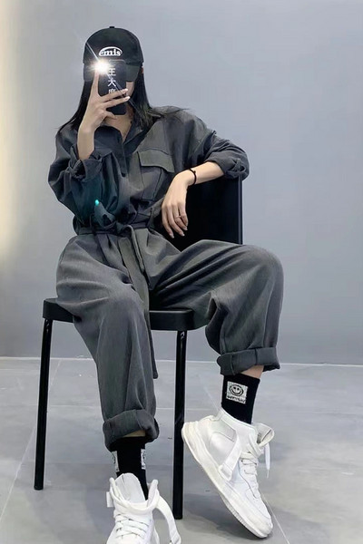 Salopetă ocazională pentru femei cu picioare largi