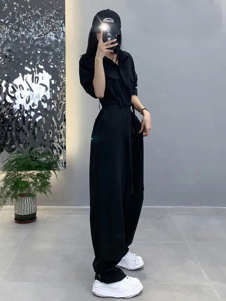 Salopetă ocazională pentru femei cu picioare largi