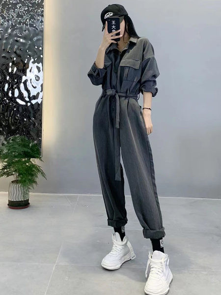 Salopetă ocazională pentru femei cu picioare largi