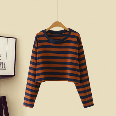 Set de dama din doua piese - pantaloni largi cu o bluza cu dungi