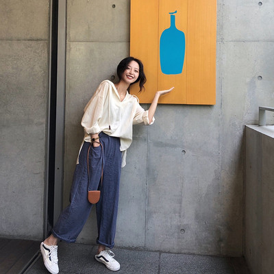 Ležerni ženski komplet bluze s kapuljačom i hlača