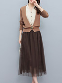 Naiste komplekt - kahes värvitoonis