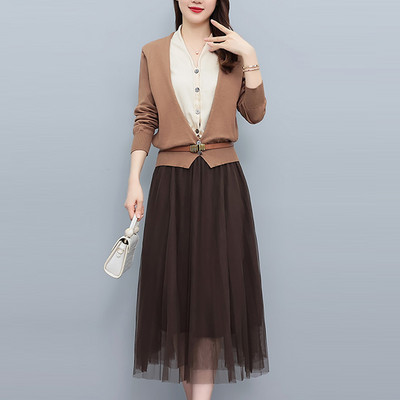 Naiste komplekt - kahes värvitoonis