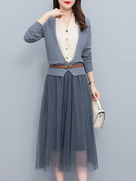 Naiste komplekt - kahes värvitoonis